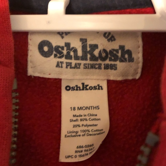 Oshkosh zip up hoodie - Picture 4 of 5